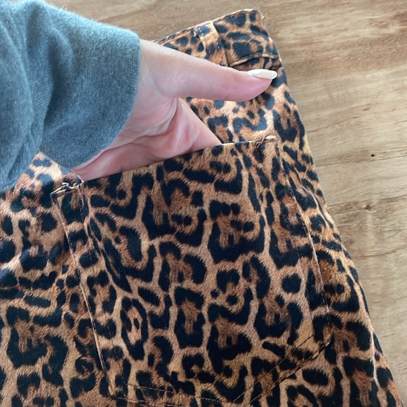 ZARA Faux Wrap Skort Leaopard Animal Print Grunge Goth Small Fall - Picture 7 of 7